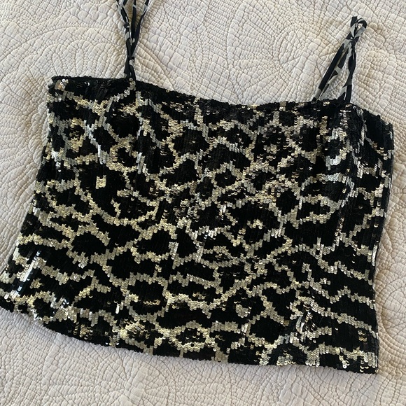Tops - Sequined Women's Tank Top